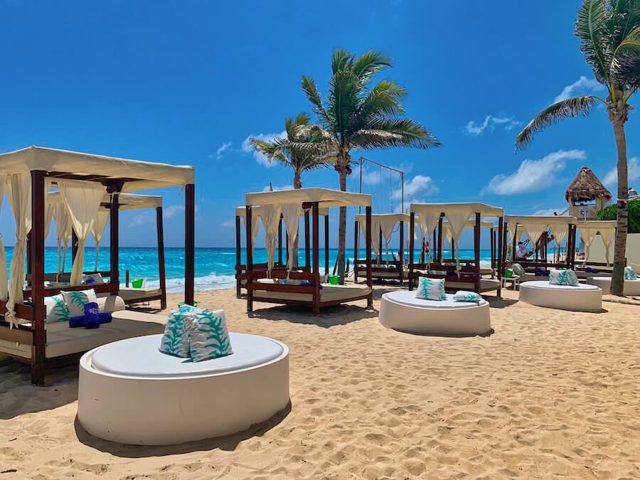 Daybeds on the sand