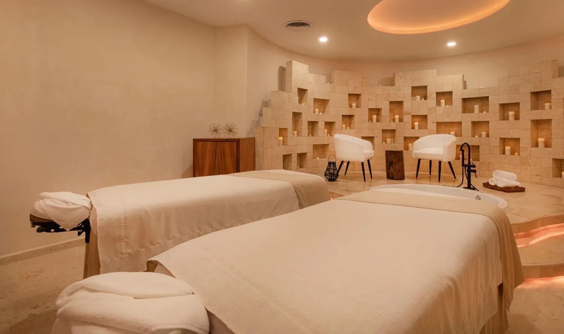 The spa treatment suite